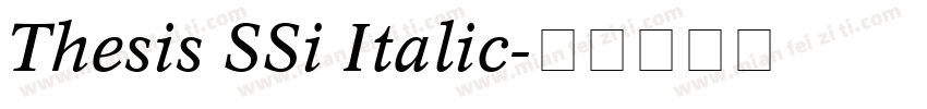 Thesis SSi Italic字体转换
